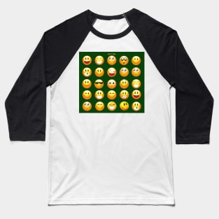 dark green emoji Baseball T-Shirt